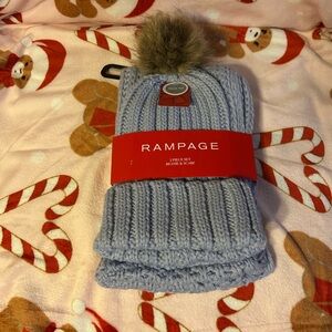 2 Piece Set Rampage Beanie & Scarf Set